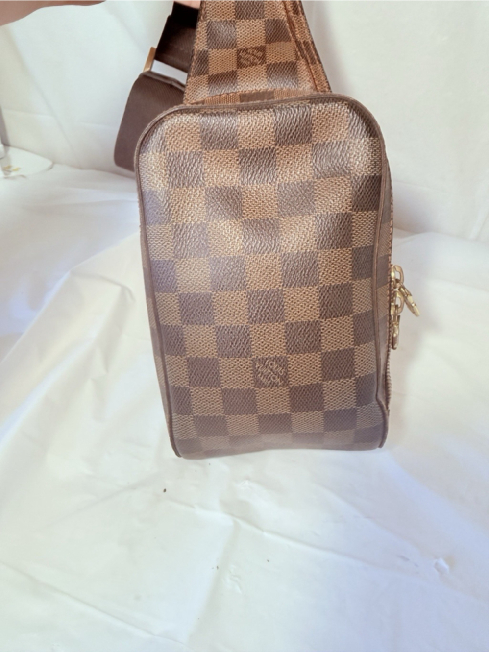 Louis Vuitton LV Shoulder Bag Geronimos Ebene Brown Damier - Picture 6 of 16